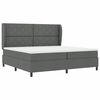 vidaXL Cama tipo Box Spring con colch&oacute;n Gris oscuro 200 x 200 cm tela