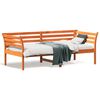 vidaXL Sof&aacute; cama sin colch&oacute;n madera maciza pino marr&oacute;n cera 90x190 cm