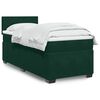 vidaXL Cama box spring con colchón terciopelo verde oscuro 100x200 cm