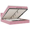 vidaXL Estructura cama otomana con colch&oacute;n terciopelo rosa 160x200 cm