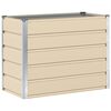 vidaXL Jardinera Marfil 100 x 50 x 75 cm Acero Galvanizado