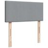 vidaXL Cama box spring con colch&oacute;n tela gris claro 90x200 cm