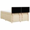 vidaXL Cama box spring con colch&oacute;n tela color crema 140x190 cm