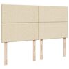 vidaXL Cama box spring con colch&oacute;n tela color crema 200x200 cm