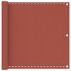 vidaXL Toldo para balc&oacute;n HDPE terracota 90x600 cm