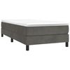 vidaXL Estructura de cama con somier terciopelo gris oscuro 80x200 cm