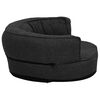 vidaXL Colch&oacute;n de cama de perro ergon&oacute;mico aspecto lino negro 90x64 cm