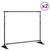 vidaXL Soportes de tel&oacute;n de fondo 2 uds acero negro 254x243 cm