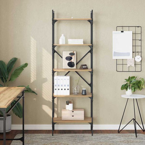 vidaXL Estanter&iacute;a Roble artesanal 56 x 32 x 174 cm