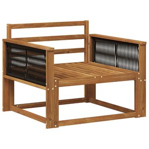 vidaXL Sof&aacute; intermedio de exterior Madera de Acacia S&oacute;lida Natural