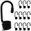 vidaXL Ganchos 12 uds. Negro 8 mm x 5 cm Acero