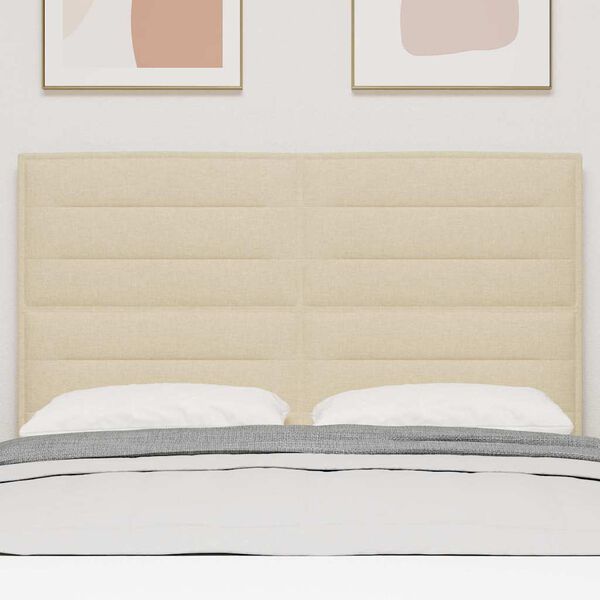 vidaXL Cabecero con cabecera Crema 160 cm Cuero sint&eacute;tico