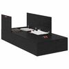 vidaXL Cama con almacenamiento con puerta Roble Negro 70 x 190 cm