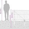 vidaXL Poste de Valla Plateado 50 x 0,8 m (malla de 50 mm) Acero