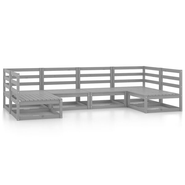 vidaXL Juego de muebles de jard&iacute;n 6 piezas madera maciza de pino