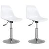 vidaXL Sillas de comedor giratorias 2 unidades PP blanco