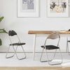 vidaXL Silla Plegable 2 pcs Negro y Gris 48 x 43,5 x 81 cm