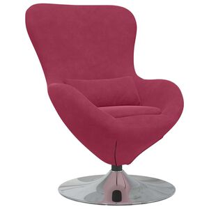 vidaXL Sill&oacute;n huevo Rojo vino Terciopelo