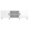 vidaXL Mueble de TV madera de ingenier&iacute;a blanco brillante 150x30x50 cm