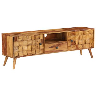 vidaXL Mueble de TV madera maciza sheesham acabado miel 140x30x40 cm