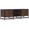 vidaXL Mueble TV metal y madera ingenier&iacute;a marr&oacute;n roble 120x35x41 cm