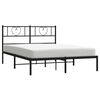vidaXL Estructura cama sin colch&oacute;n con cabecero metal negro 140x200 cm