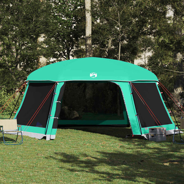 vidaXL Carpa para piscina con desmontables y paredes verde 618x532 cm