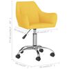 vidaXL Sillas de comedor giratorias 4 unidades tela amarillo