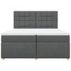 vidaXL Cama box spring con colch&oacute;n tela gris oscuro 200x200 cm