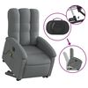 vidaXL Sill&oacute;n de masaje el&eacute;ctrico reclinable elevable tela gris oscuro