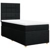 vidaXL Cama box spring con colch&oacute;n tela negro 80x200 cm