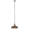 vidaXL L&aacute;mpara colgante industrial hierro gris y madera 26 cm E27