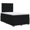 vidaXL Cama box spring con colch&oacute;n Negro 120 x 190 cm Tela