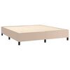 vidaXL Cama box spring con colch&oacute;n cuero sint&eacute;tico capuchino 180x200cm