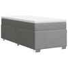 vidaXL Cama box spring con colch&oacute;n tela gris claro 90x190 cm