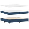vidaXL Cama tipo Box Spring con colch&oacute;n Azul 200 x 200 cm tela