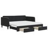 vidaXL Sof&aacute; cama nido con cajones terciopelo negro 90x190 cm