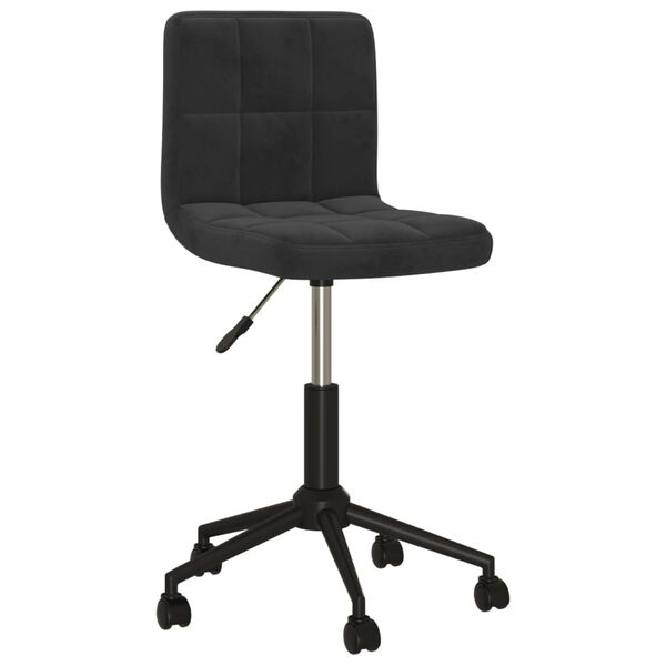 vidaXL Sillas de comedor giratorias 4 unidades terciopelo negro