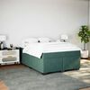 vidaXL Cama box spring con colch&oacute;n terciopelo verde oscuro 140x190 cm