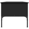 vidaXL Mesa de centro madera de ingenier&iacute;a y metal negro 100x50x45 cm