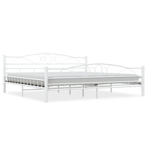 vidaXL Estructura de cama sin colch&oacute;n metal blanco 200x200 cm