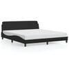 vidaXL Estructura de cama Dover cuero sintético negro 180x200 cm