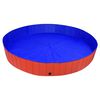 vidaXL Piscina para perros plegable PVC rojo 300x40 cm