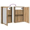 vidaXL Mueble de baño con espejo de roble artesanal 42x12x60 cm