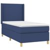 vidaXL Cama box spring con colch&oacute;n tela azul 90x190 cm