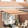 vidaXL Toldo Retr&aacute;ctil Manual Amarillo y Naranja 300 x 250 cm
