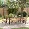 vidaXL Conjunto de Comedor de Jard&iacute;n 9 pcs Marr&oacute;n