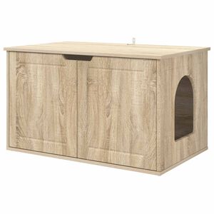 vidaXL Casa para Gatos Sonoma 85 x 55 x 50,5 cm Madera de ingenier&iacute;a