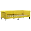 vidaXL Sofá cama nido con cajones terciopelo amarillo 80x200 cm