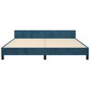 vidaXL Estructura cama con cabecero terciopelo azul oscuro 180x200 cm